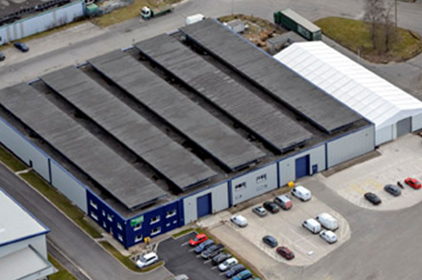 Aerial view of the new Camfil APC Heywood (UK) manufacturing plant