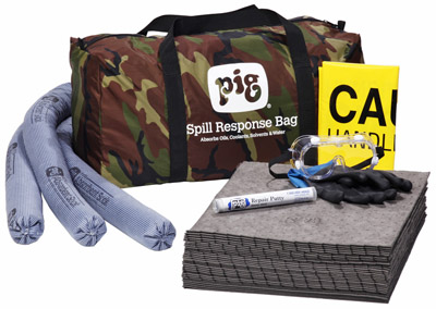 PIG Spill Kit in Camo Duffel Bag