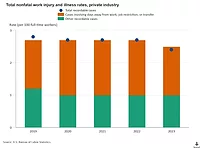 BLS total nonfatal work injuries 2024