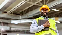 Construction worker confident