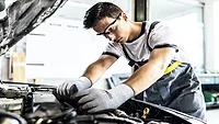 Gloves in use