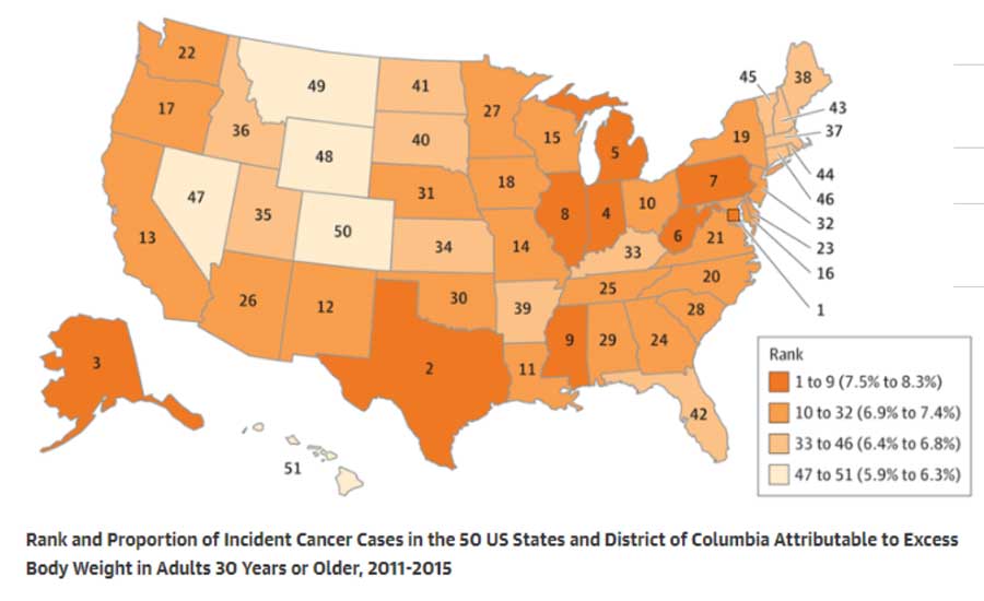 cancer obesity map