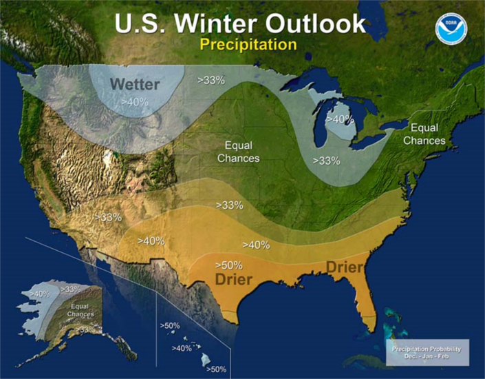 NOAA winter 2017 forecast