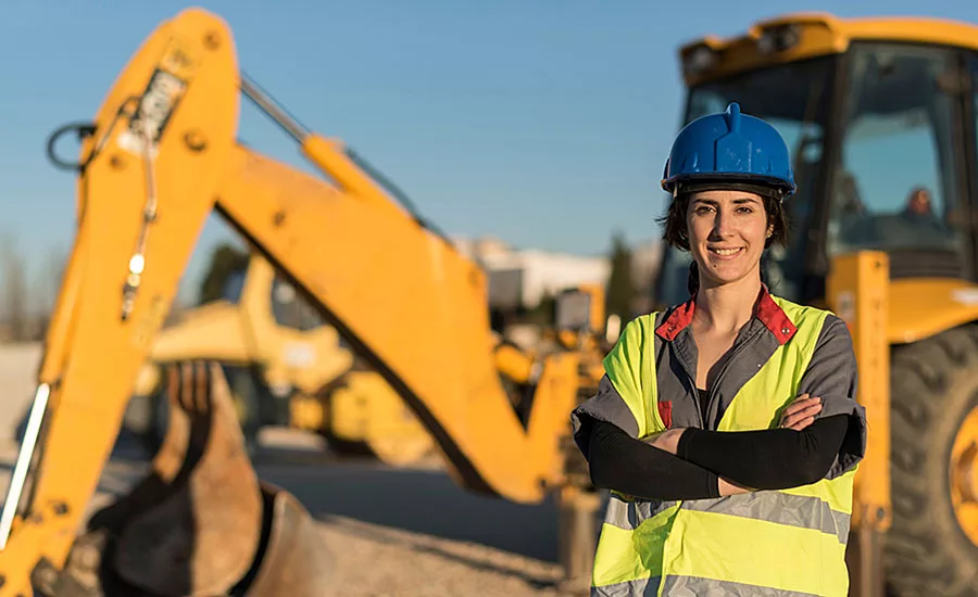 Woman in construction