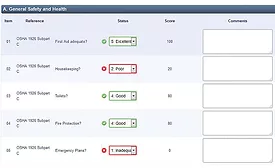 Example of an inspection checklist.