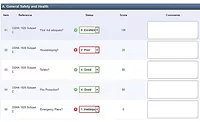 Example of an inspection checklist. Example of an inspection checklist.