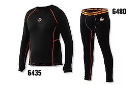 Ergodyne N-Ferno® Line: The 6435 Thermal Base Layer Long Sleeve and the 6480 Thermal Base Layer Bottoms