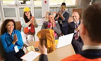 Workers attending a Safety in the Workplace Training
