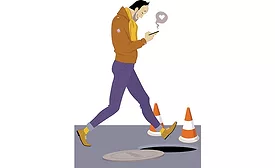 texting while working