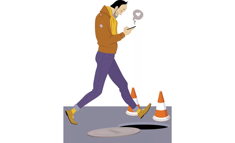 texting while working