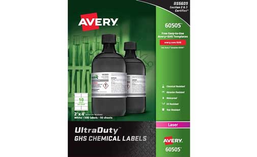 Avery UltraDuty GHS Labels with Free Design & Print GHS Wizard Software