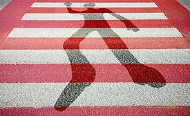 crossing the street