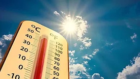 Thermometer in the sun