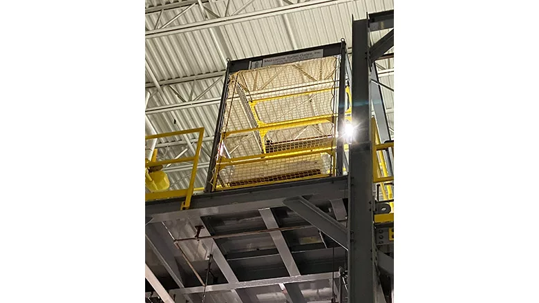 Mezzanine safety gate with netting