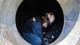 gas monitoring in a confined space