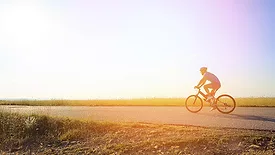 biking in summer heat