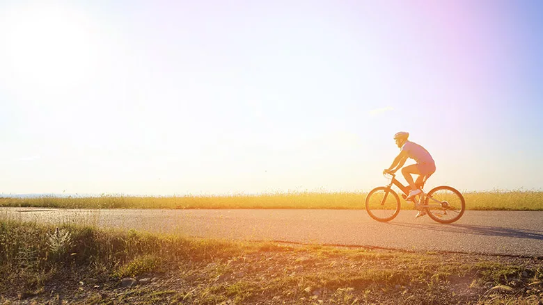biking in summer heat