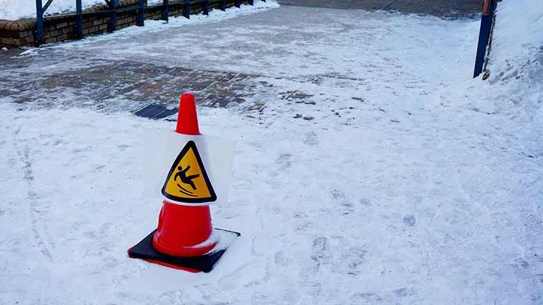 winter slip hazard