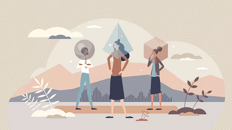 This image illustrates the concept of an "echo chamber" or a workplace environment defined by a lack of diversity in perspectives