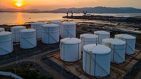 a coastal petroleum storage facility