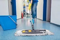 Janitor cleaning