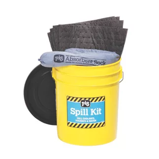 Spill Kit in 5-Gallon High-Visibility Economy Container