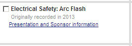 Electrical Safety: Arc Flash webinar
