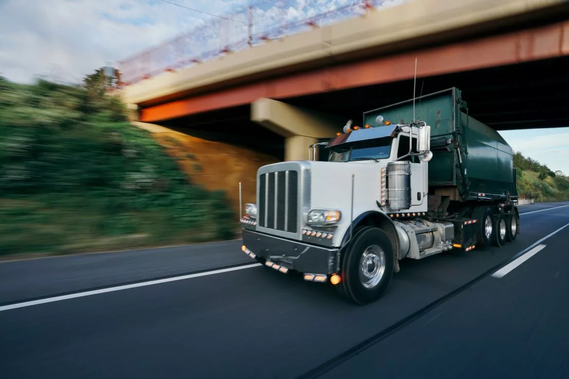 Waste management truck