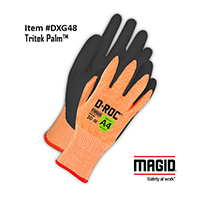 Magid® D-ROC® DXG48 DX Technology™ 13-gauge TriTek Palm™ Coated Work Glove – Cut Level A4
