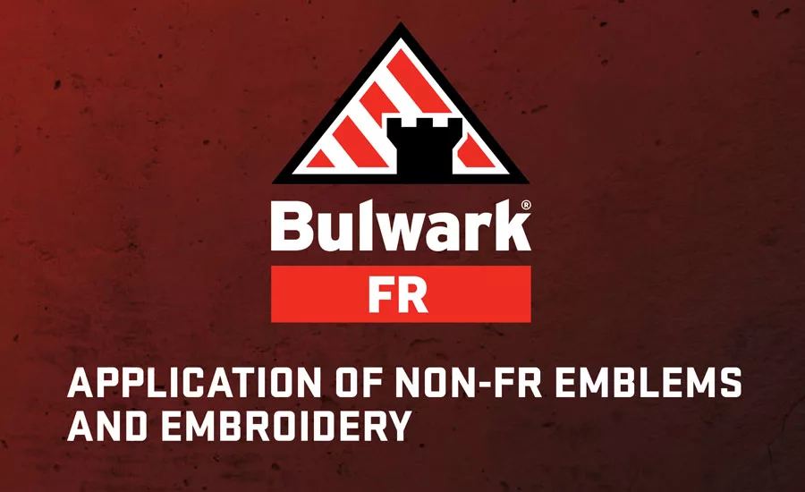 Application of Non-FR Emblems and Embroidery