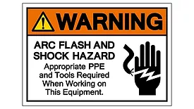arc flash warning sign