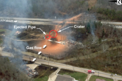 Natural gas pipeline rupture